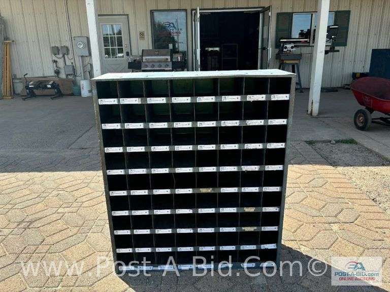Large Bolt Bins 36" W x 12" D x 42" T.