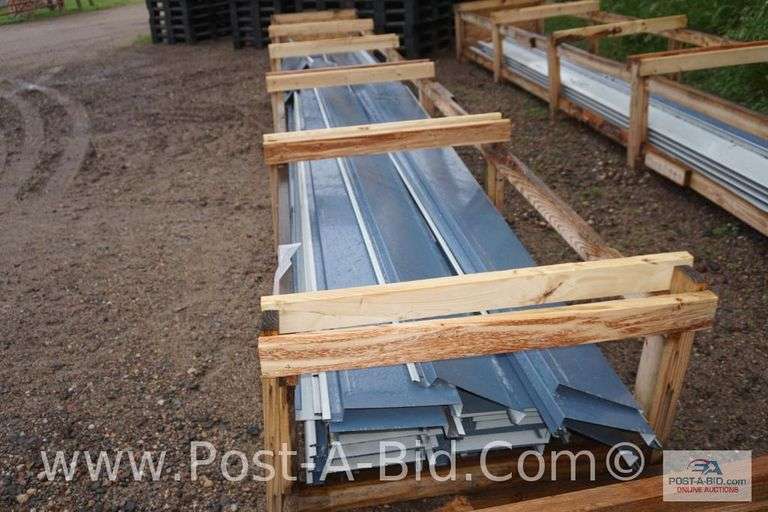 EM15-1211 CF Wall 12 24Ga AZ50 Kynar Tahoe Blue Sheet Metal, Approx. 12 Pie