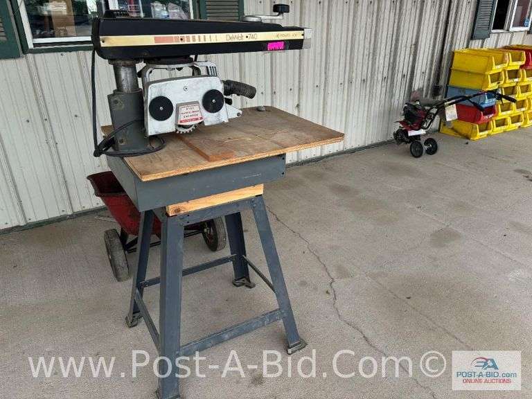 DeWalt Radial Arm Saw, 120 V, 3,450 RPM, Model 740 Powershop, 3" Cut, 2 HP,