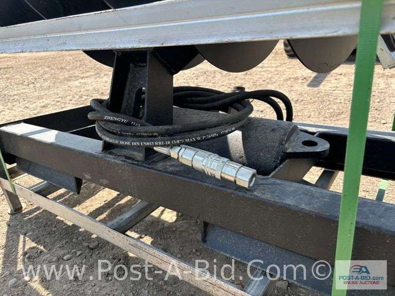 2-Heavy Duty Post Hole Diggers For Skid Loader, 12" and 18".