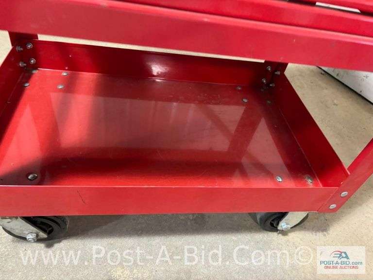 US General Red Tool Chest, 30" L x 41" T x 19" W, 5 Drawer, No Key.
