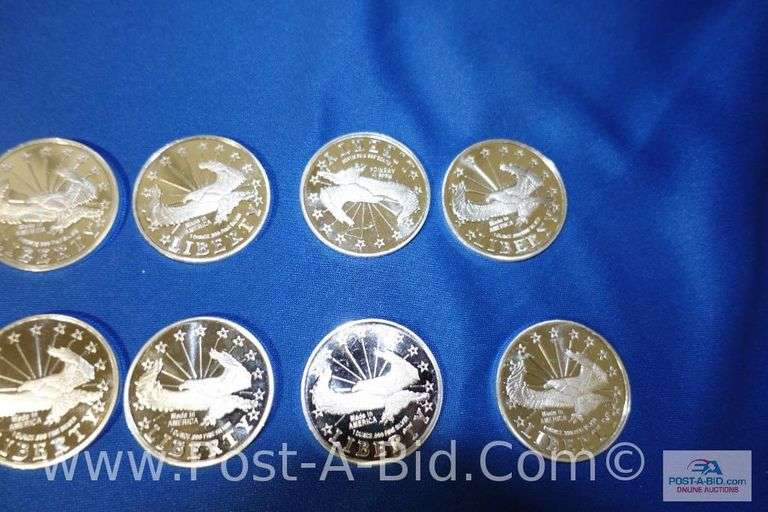 10 x 1 oz. .999 Fine Silver Rounds.