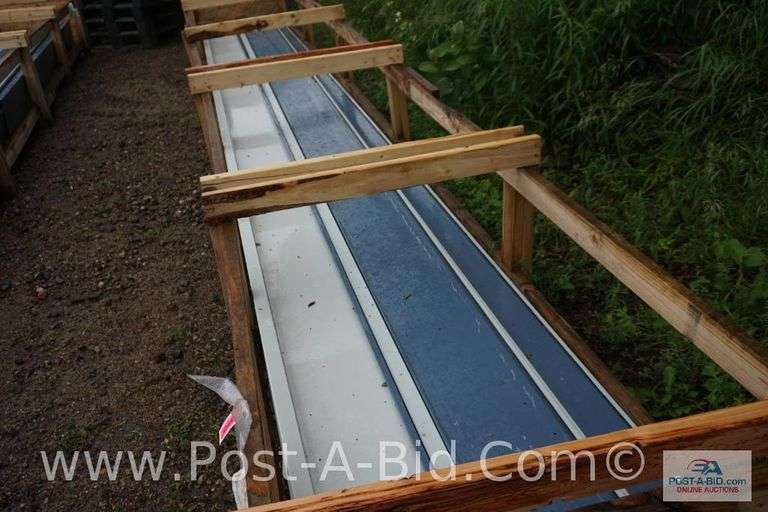 EM15-1211 CF Wall 12 24 Ga AZ50 Kynar Tahoe Blue Sheet Metal, Approx. 19 Pi
