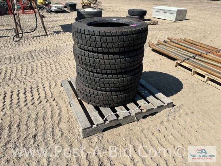 4-Hankook 225/70 R19.5 Tires, DH07.