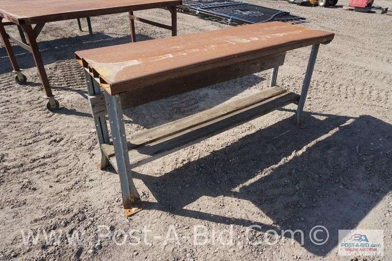 Metal Work Table, 70' x 23".