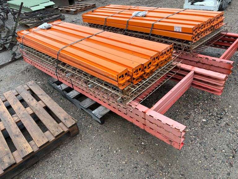 Pallet Racking 3-36" x 10' Sturdibuilt Uprights, 12-92" x 5" Sturdibuilt Beams, With 24-Sturdibuilt 