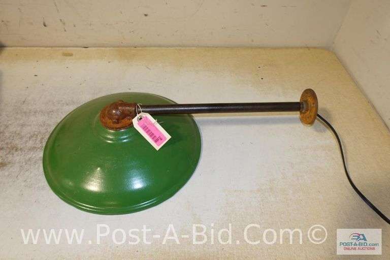 Vintage Green Gas Station Light.