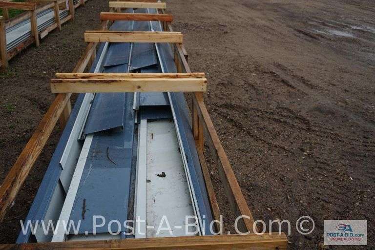 EM15-1211 CF Wall 12 24Ga AZ50 Kynar Tahoe Blue Sheet Metal, Approx. 12 Pie