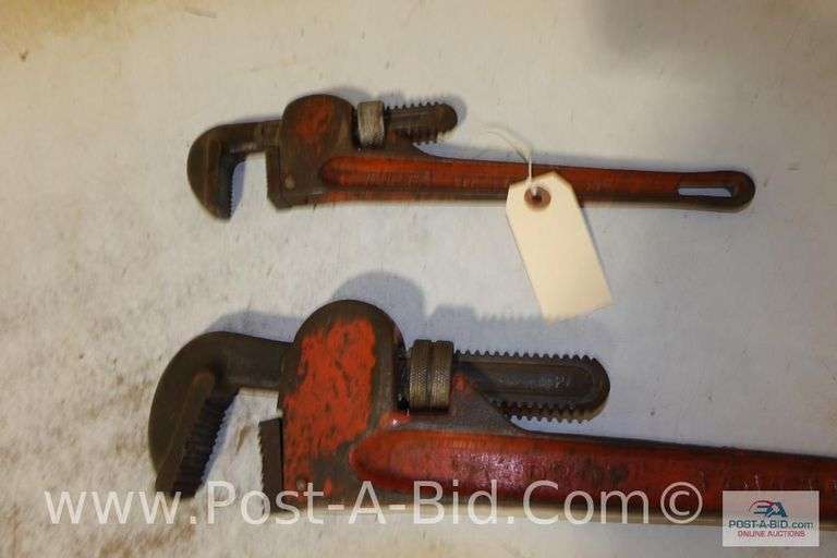 2-Pipe Wrenches Ridgid 1-14" and 1-24".