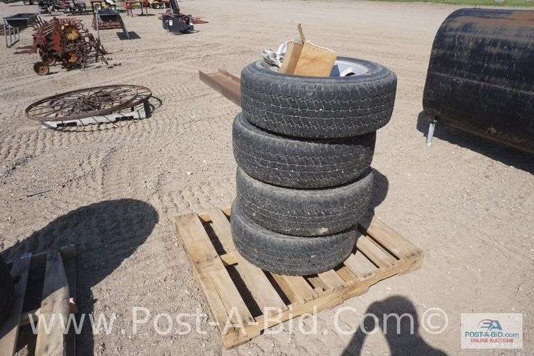 4-Firestone 245/65 R17 Tires, With Center Caps And Lugs, Owner Stated, "Wer