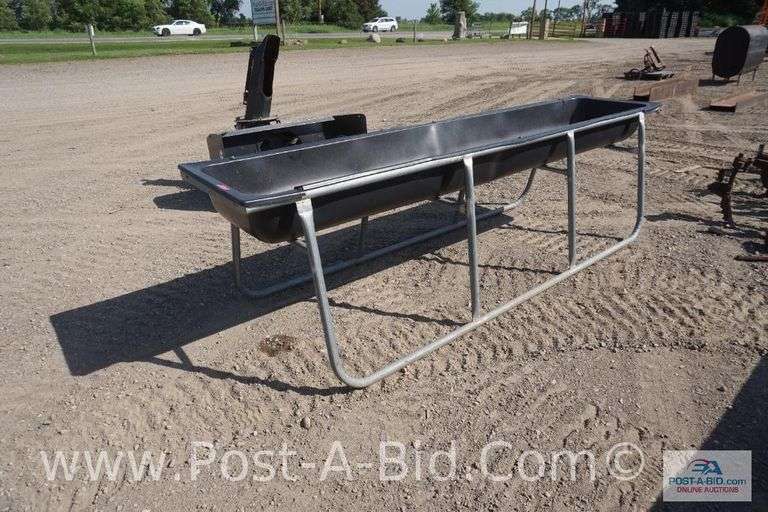 Plastic Feeder/Garden Beds, Have Cracks, Approx. 10' Long x 34" T.
