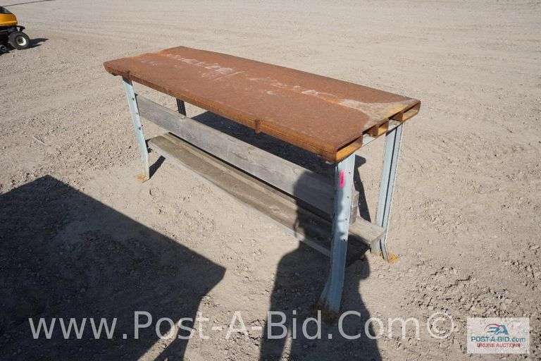 Metal Work Table, 70' x 23".
