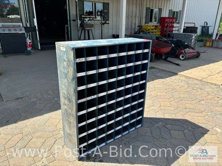 Large Bolt Bins 36" W x 12" D x 42" T.
