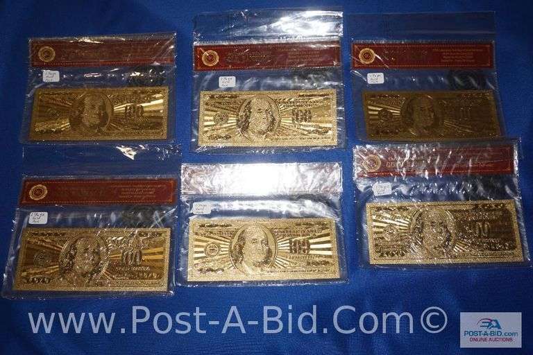 6 Envelopes Of 1.76 Grams Of Gold Foil In Each Envelope.