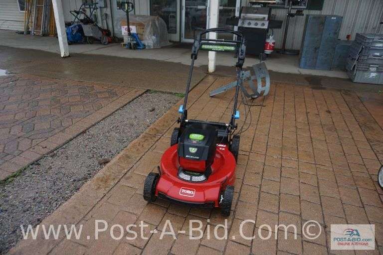 Toro 60 Volt Push Mower- No Charger, Condition Unknown.