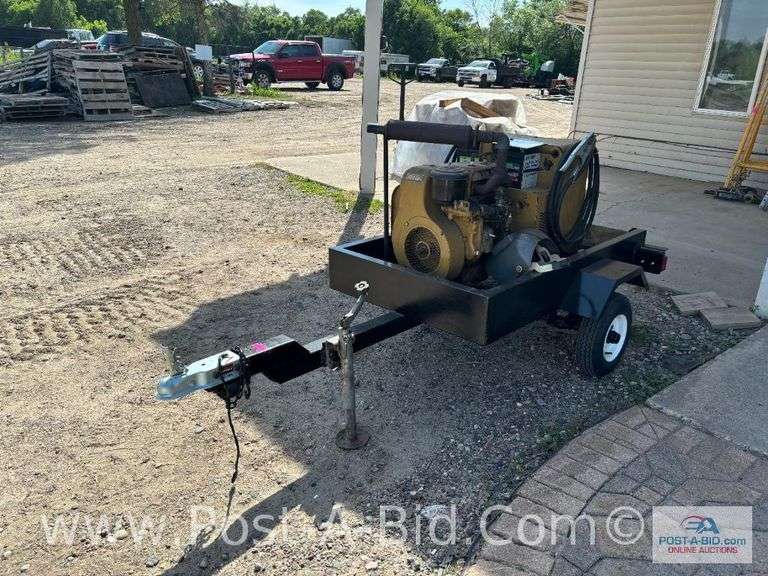 Hobart Generator/Welder On Trailer, 30-230 Amp, Owner Stated, "Runs And Wel