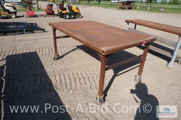 Metal Work Table, 6' x 43" .