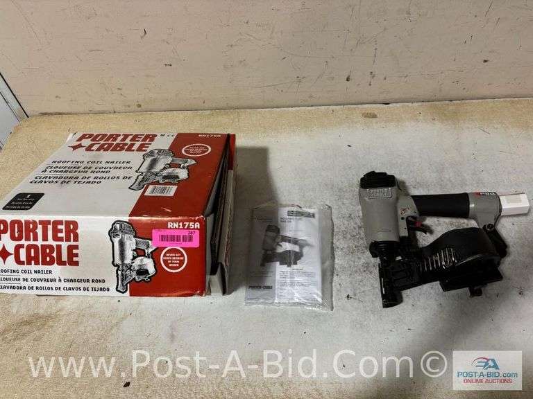 Porter Cable Roofing Coil Nailer, #RN175A In Box, Owner Stated, "New/Never