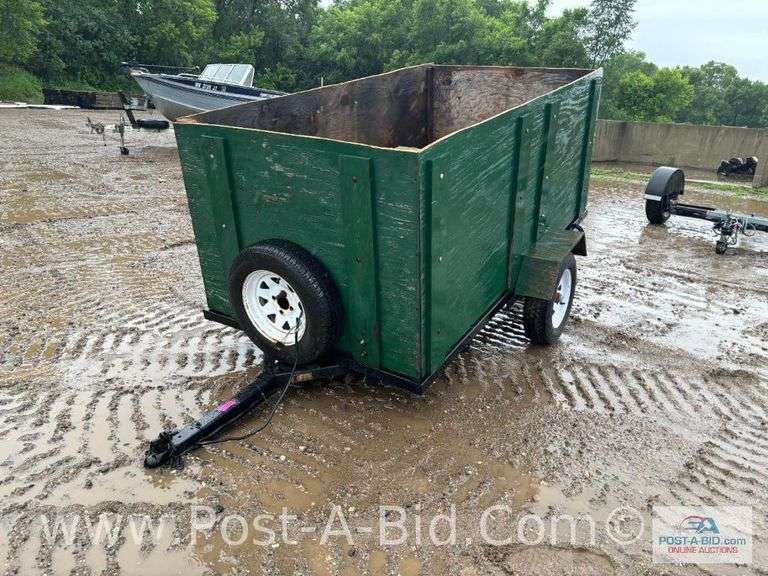 Shop Built 4' x 8' Trailer, 3' Sides, Lights, 1 7/8" Ball, Lifetime License