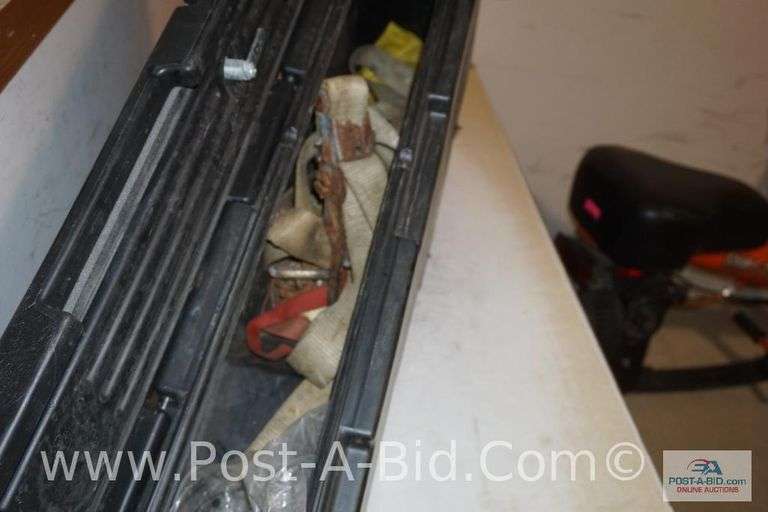 3-Hard Plastic Fender Truck Bed Tool Box, With Ratchet Straps.