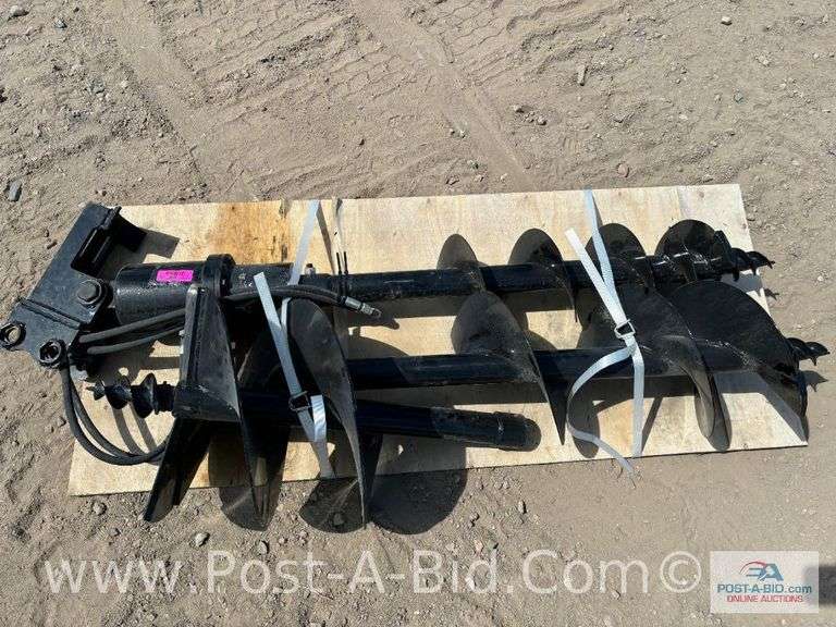3-Post Hole Diggers For Mini-Excavator, 7", 12", 15" Augers.