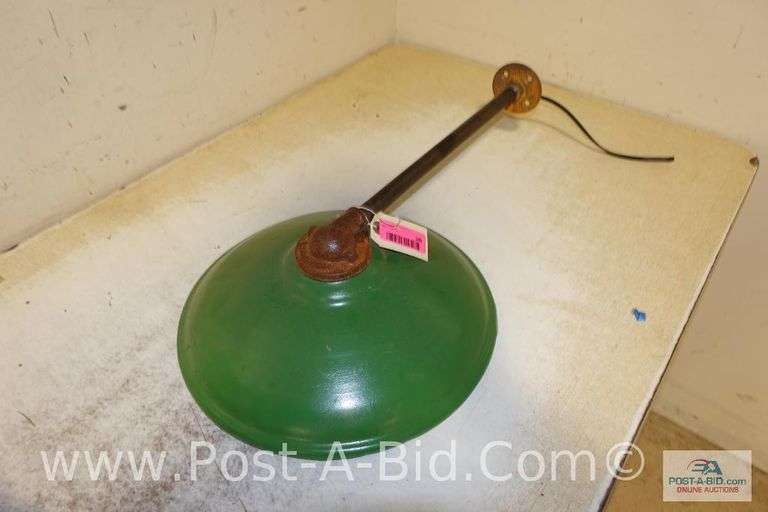 Vintage Green Gas Station Light.