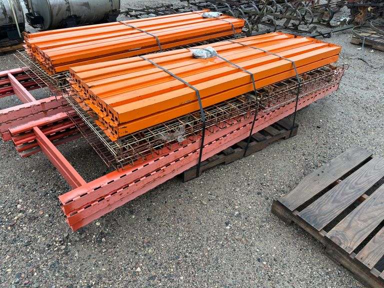 Pallet Racking 3-36" x 10' Sturdibuilt Uprights, 12-92" x 5" Sturdibuilt Beams, With 24-Sturdibuilt 