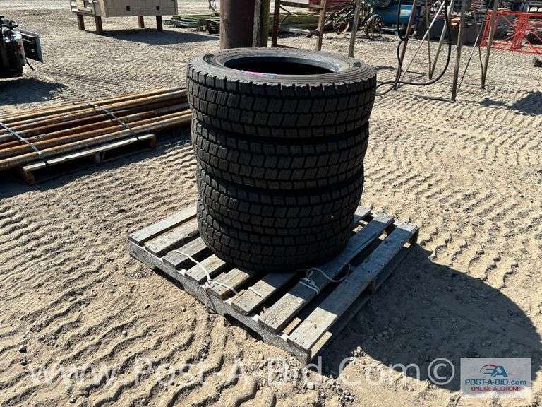 4-Hankook 225/70 R19.5 Tires, DH07.