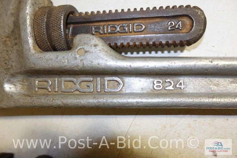 2-Pipe Wrenches Ridgid Aluminum 1-24" And Steel 1-24".