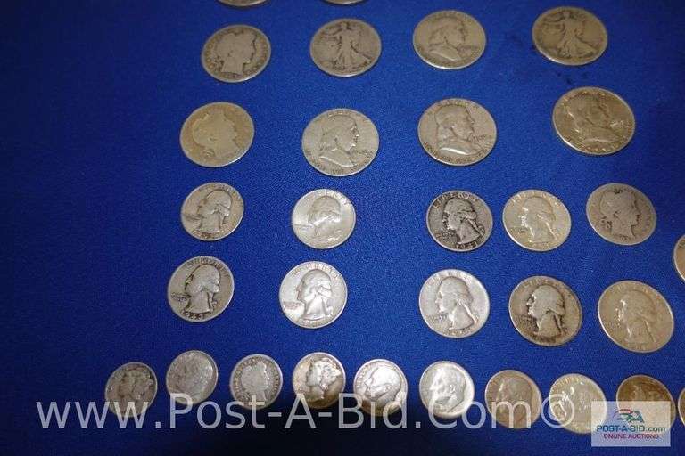 10-Silver Dollars Years 1879-1927, 10-Silver Half Dollars Years 1903-1963,