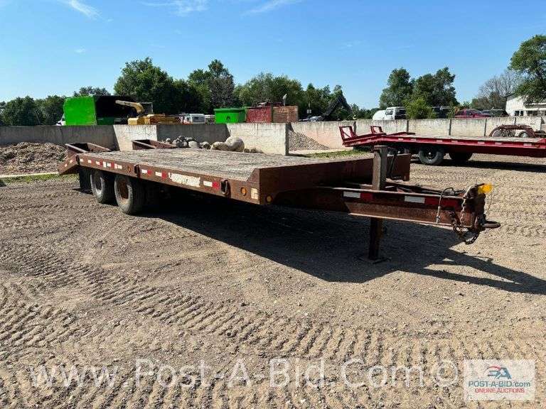 1999 Tow Master T20 Tandem Dual Axle Deck Over Trailer, 19' x 8' 6" With 5'