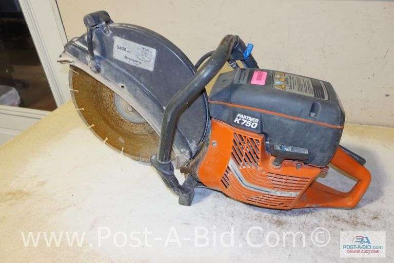 Partner K750 Cut Off Saw, 5400 RPM's.