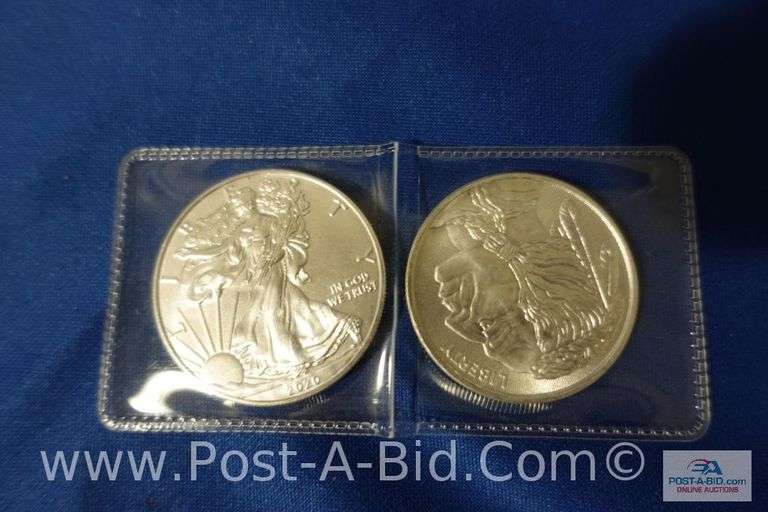 2-1 oz. .999 Fine Silver Rounds.