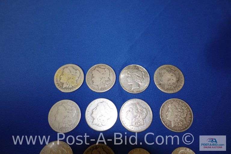 10-Silver Dollars Years 1879-1927, 10-Silver Half Dollars Years 1903-1963,