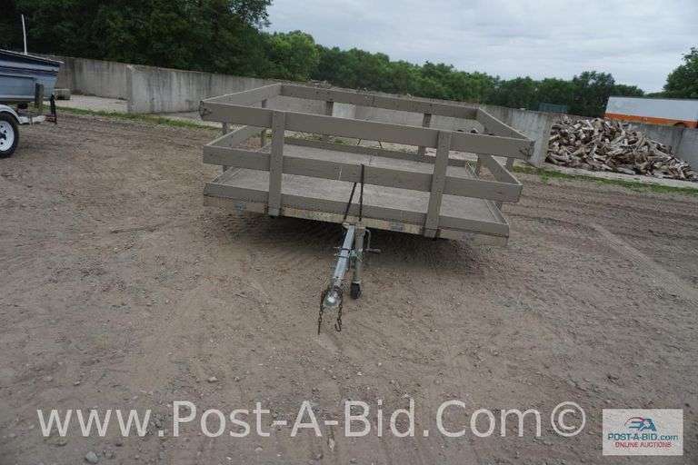 1989 Triton 8' x 8' Snowmobile Trailer With Stake Pockets And Sides. Lifeti