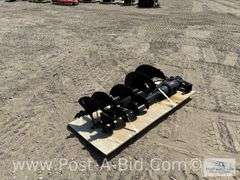 3-Post Hole Diggers For Mini-Excavator, 7", 12", 15" Augers.