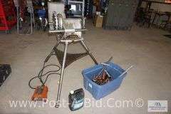 Ridgid 300 Power Threading Machine, With Blue Tote, With Cutters, Dyes And