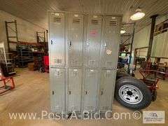 8 Door Locker, 78" T x 48" W x 12" D.