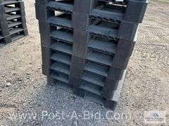13-Black Plastic Pallets.