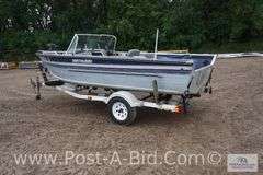 1989 Northwoods 16' Boat- No Motor, Has Minnkota 40 Lb Thrust Bow Mount Tro