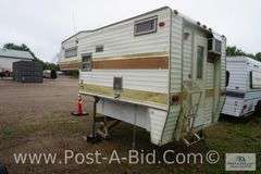 Leer Slide in Pick Up Camper, 1977, 8 1/2' Has AC, Stove, Furnace, Bathroom