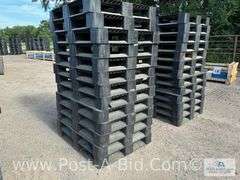 13-Black Plastic Pallets.