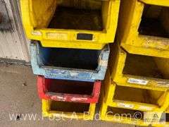 20-Red, Yellow, Blue, Parts Totes, 11" W x 18" D x 8" H.