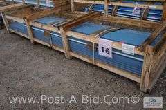 EM15- 1211 CF Wall 12 24 Ga AZ50 Kynar Tahoe Blue Sheet Metal, Approx. 36 P