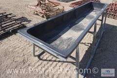 Plastic Feeder/Garden Beds, Have Cracks, Approx. 10' Long x 34" T.