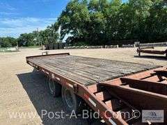 1999 Tow Master T20 Tandem Dual Axle Deck Over Trailer, 19' x 8' 6" With 5'