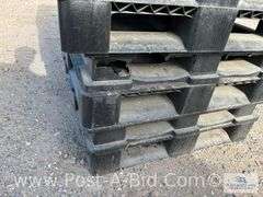 13-Black Plastic Pallets.