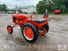Restored Allis Chalmers B Tractor With Crank Start, PTO. Runs And Drives.