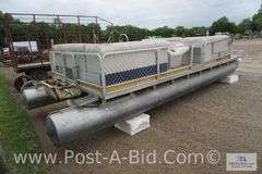 1973 Weeres 24' Pontoon, No Motor, Has Anchor, Rope, And Table, License # M