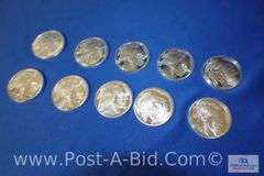 10 x 1 oz. .999 Fine Silver Rounds.